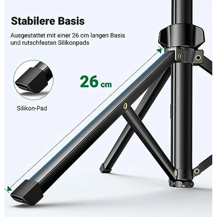 Ugreen LP680, Selfie Stick mit Bluetooth-Fernbedienung, kompakt und zusammenfaltbar, Schwarz – Bild 4