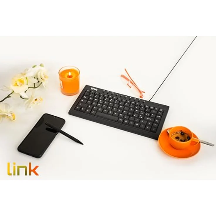 Link LKTAST04 Mini-Tastatur, Multimedia USB [italienisches Layout] – Bild 3