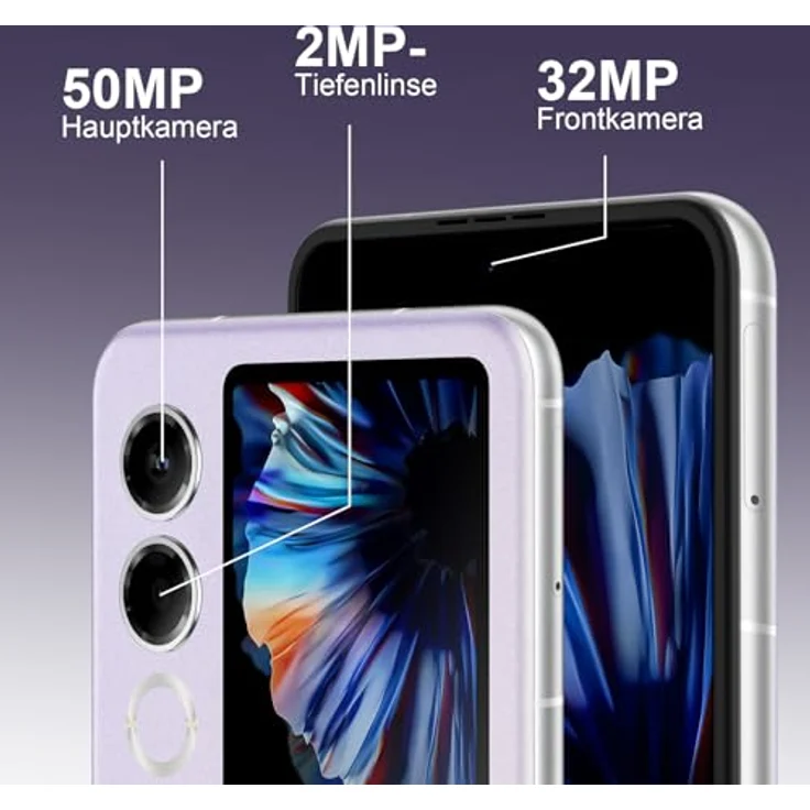Nubia Flip 2 5G Smartphone, 256 GB, 17,5 cm (6.9 Zoll), Android, 50 MP Dual Kamera, Lilac Purple – Bild 5