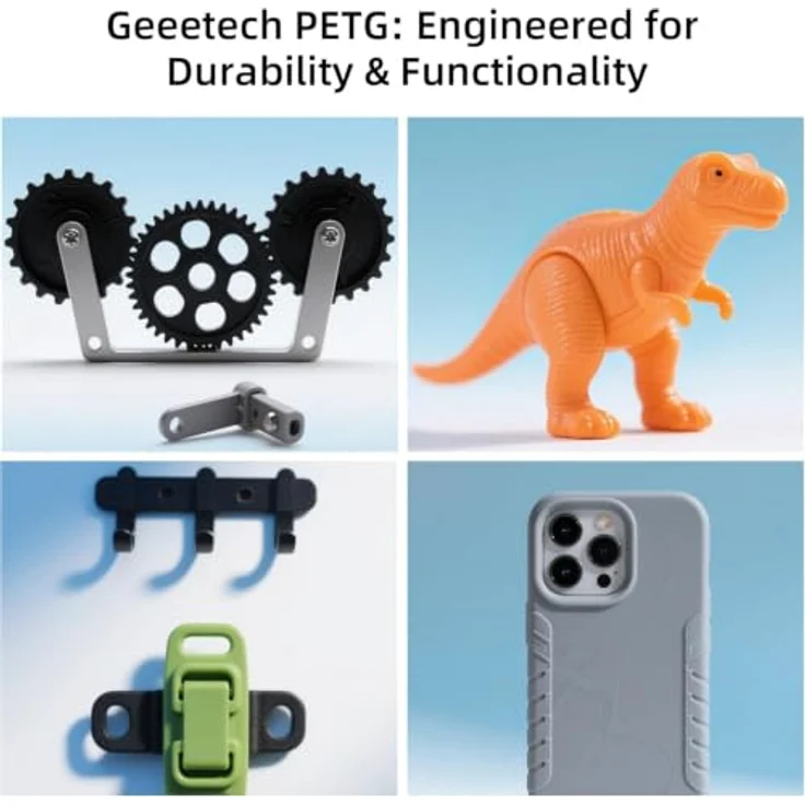 GEEETECH PETG Filament, Gelbes PETG Filament 1,75 mm, 1 kg – robust, verwicklungsfrei und hochkompatibel für 3D Drucker – Bild 3