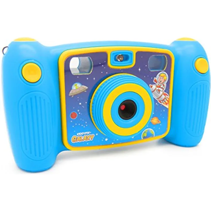 Easypix Kiddypix Galaxy Kinder Digitalkamera, blau - 5MP Auflösung, 2 Objektive, Selfies optimal geeignet