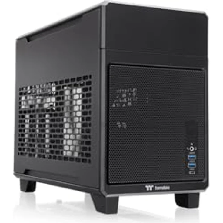 Thermaltake TR100 Midi/Minitower PC-Gehäuse, One Size, Schwarz – Bild 1
