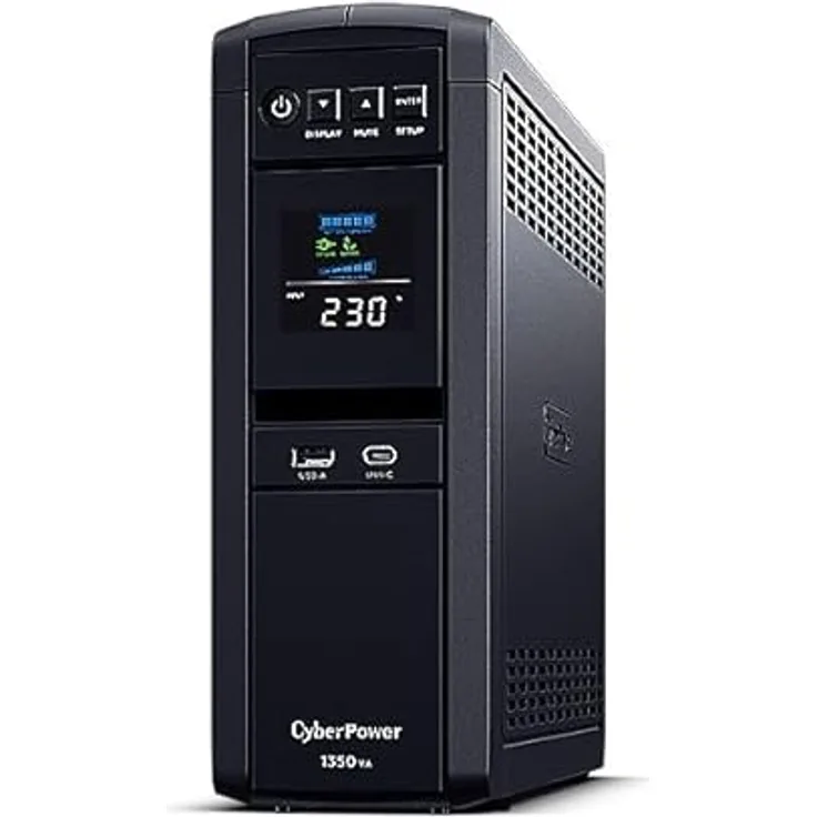 CyberPower Cp1350epfclcd 1350 Usv Schwarz, USV für Mac Mini, iMac und Mac Pro mit PFC Sinewave-Technologie
