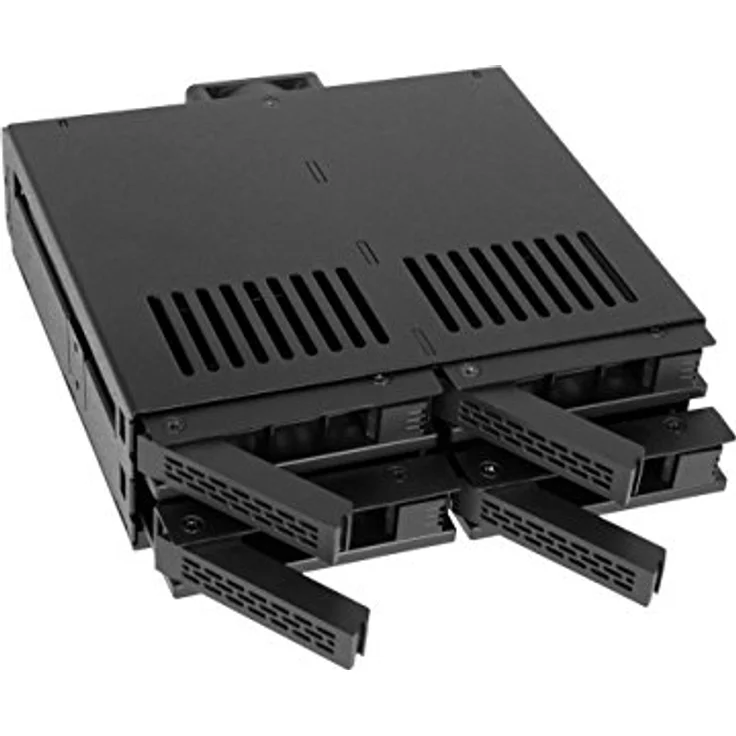 Icy Dock MB324SP-1B, HDD / SSD-Gehäuse für 4 x 2,5" SATA/SAS, Hot-Swap, schraubenlos, Schwarz – Bild 3