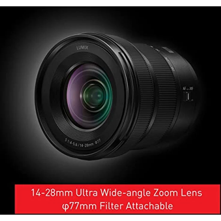 Panasonic Lumix S-R1428E Objektiv, Lumix S Objektiv, 14–28 mm Brennweite, F4-5.6 Blende, ideal für Videos, Makroobjektiv, Ultraweitwinkel-Zoom. – Bild 2