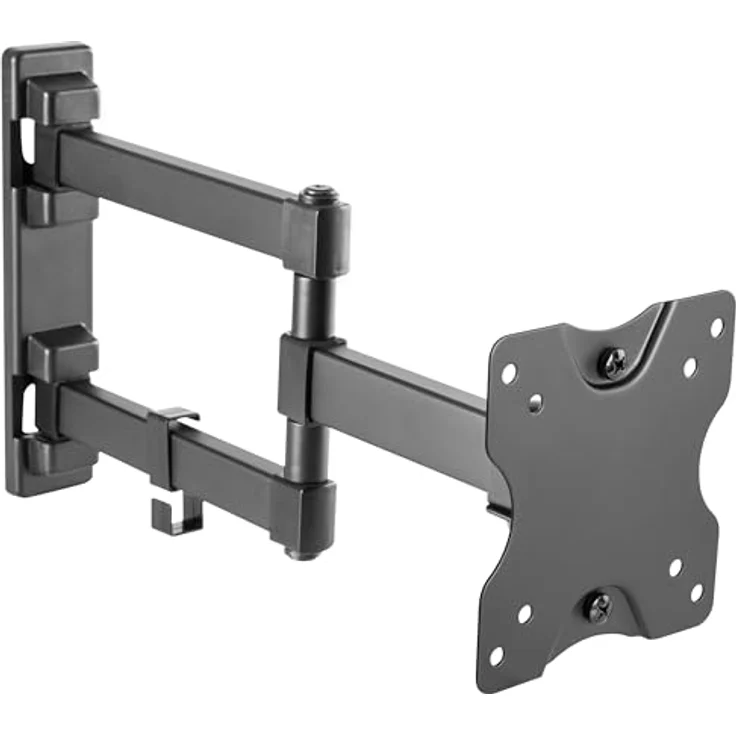 RICOO TV-Wandhalterung S3911, bis 27 Zoll, schwenkbar und neigbar, VESA 100x100, schwarz, max. 20 kg Belastbarkeit – Bild 1