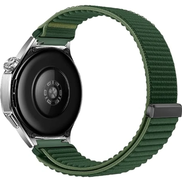 GIOPUEY Nylon Ersatzarmband für Amazfit Active Max/Balance 2/Bip 6, geflochtenes Outdoor Sport Loop Strap Band - DarkGreen, elastisch und luftdurchlässig – Bild 2