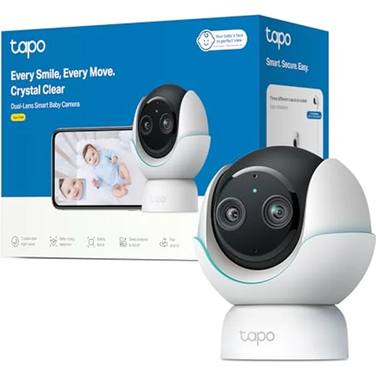 TP-Link Tapo C840 BabyCam, Netzwerkkamera mit Doppellinse, 2560 x 1440 Pixels, Bewegungserkennung, Schlafanalyse, Nachtlicht, Smart-Home-kompatibel, Weiss – Bild 17