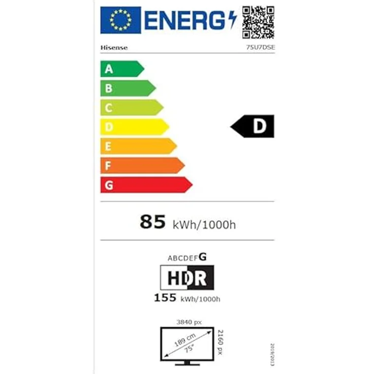 HISENSE 75U7DSE ULED TV, 75 Zoll (190,5 cm), UHD 4K, SMART TV, Flat – Bild 18