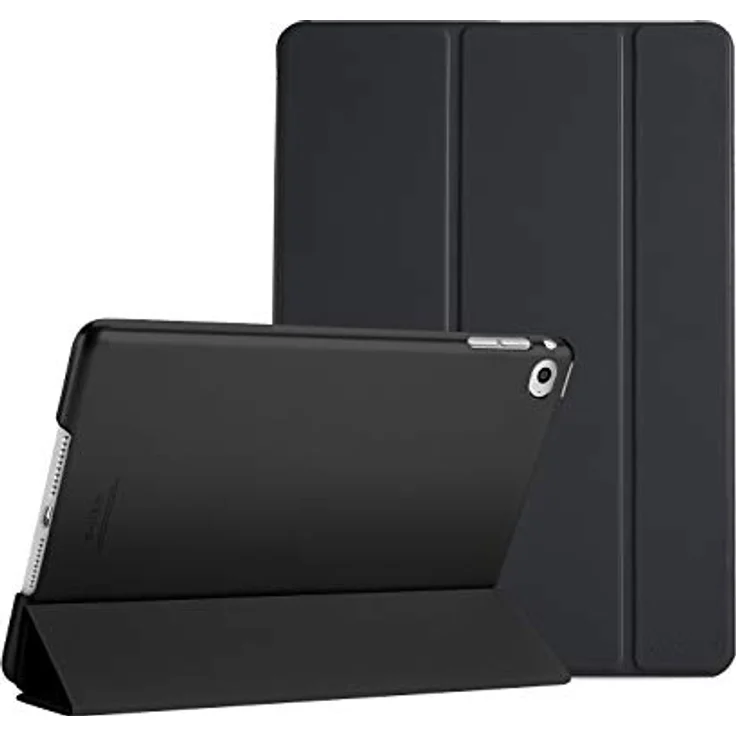 ProCase Hülle für iPad Air 2 (2014 Release), Leichte Stand Schutzhülle mit Translucent Frosted Rückseite, Automatischem Schlaf/Aufwach, Schwarz – Bild 1