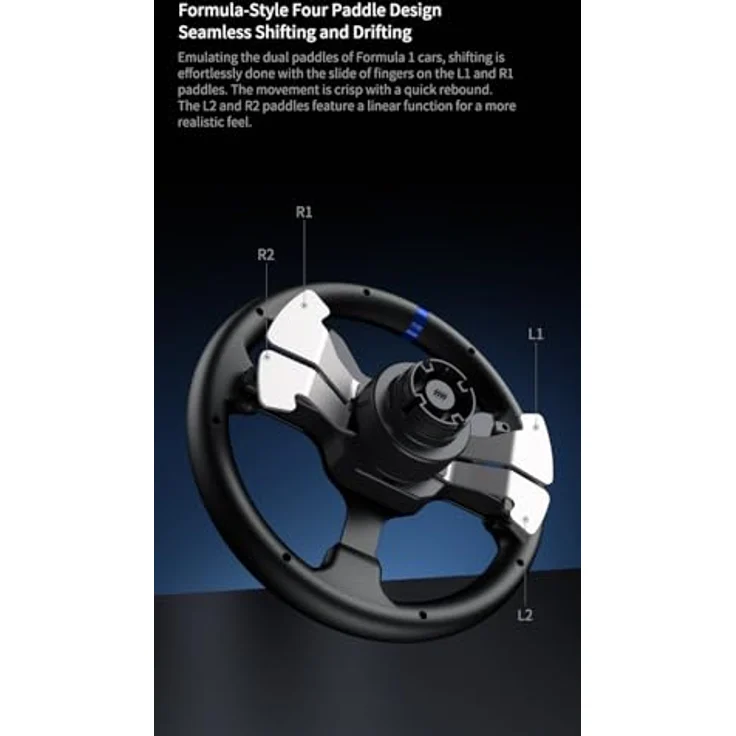 PXN Gaming Wheel V99, Lenkrad & Pedale Set für PS4, PC, PS3, Xbox One, Switch – Bild 7