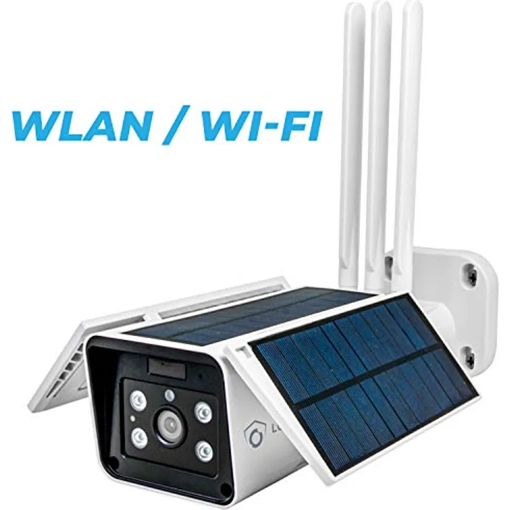 LUVISION WLAN / WiFi & Solar IP Überwachungskamera | autonome kabellose Outdoor-Kamera Solarpanel & WLAN | Full HD Nachtsicht | Gegensprechanlage | Cloud | ALEXA & Google Home kompatibel