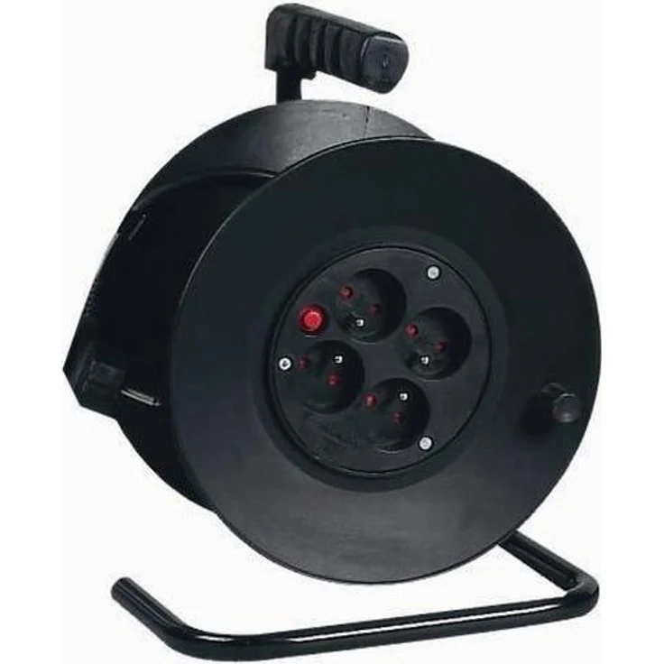 PremiumCord PPB-01-50 Steckdosenleiste, 4 AC-Ausgänge, 50 m Kabel, schwarz