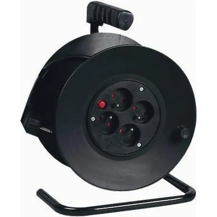 PremiumCord PPB-01-50 Steckdosenleiste, 4 AC-Ausgänge, 50 m Kabel, schwarz
