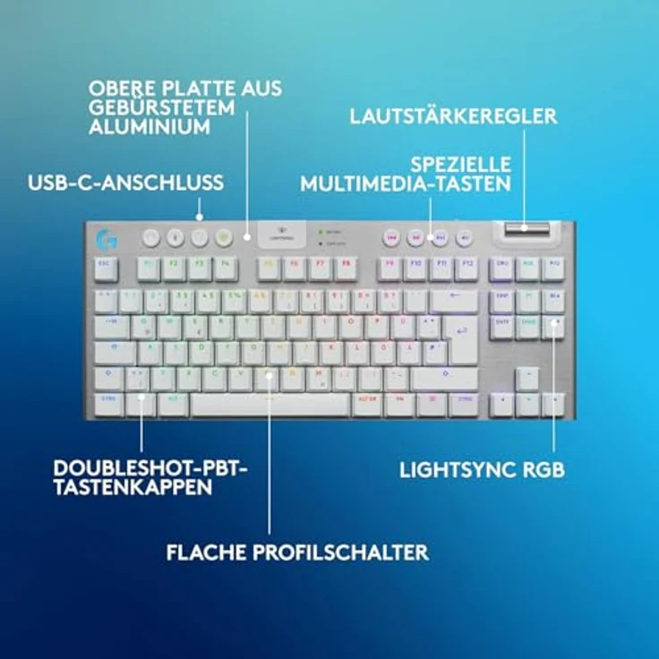 LOGITECH G915 X LIGHTSPEED TKL, Kabellose Gaming-Tastatur mit GL-Switches und Aluminium-Oberschale – Bild 9