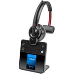 Poly Savi 8410 Office - On-Ear Headset - kabellos - Schwarz - Zertifiziert für Microsoft Teams