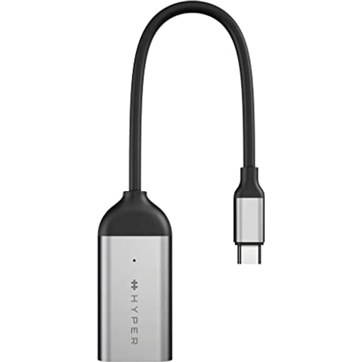 Hyper HyperDrive HD-H8K, USB-C auf HDMI Adapter, 8K 60Hz/4K 144Hz, Edelstahl, inkl. Silikon-Thermohülle – Bild 2