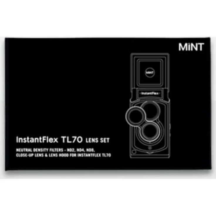 MINT Objektiv-Set für instantflex TL70 2.0, inkl. 3 x ND Filter (ND2/ND4/ND8), Nahlinse und Gegenlichtblende – Bild 1