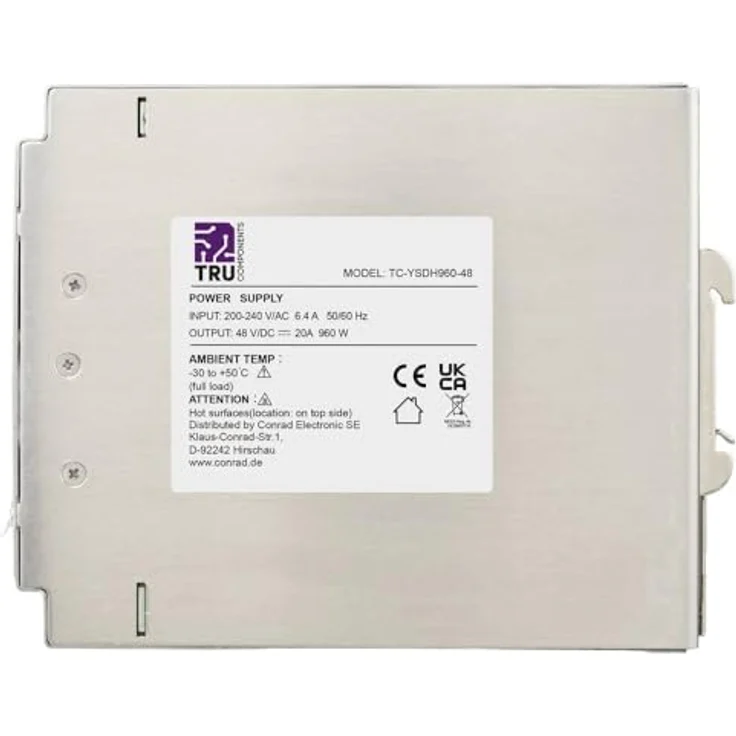 TRU Components TC-13850172 DIN-Schienen-Netzteil 48 V/DC, 20 A, 960 W, 1 Ausgang, TS-35/7.5 und TS-35/15 kompatibel – Bild 4