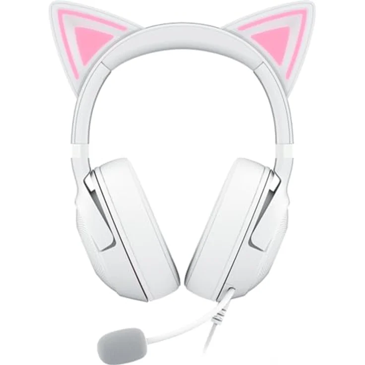 Razer Kraken Kitty V2, Kabelgebundenes Gaming Headset mit Katzenohren und Razer Chroma RGB, Weiss – Bild 11