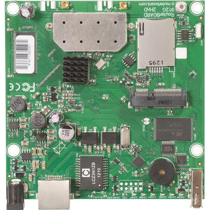 MikroTik RouterBOARD 912UAG, 600 MHz Router mit 128 MB Speicher, 2,4 GHz WLAN, Gigabit Ethernet, PoE Unterstützung