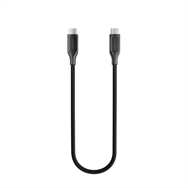 Nomad USB-C zu USB-C Kabel, Polyamid®, 240W Schnellladung, für iPhone, iPad, MacBook, schwarz