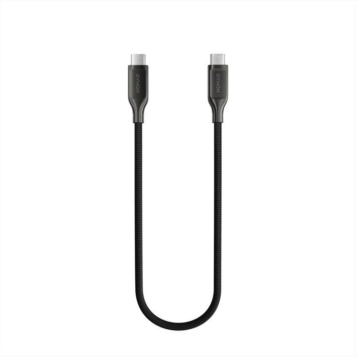 Nomad USB-C zu USB-C Kabel, Polyamid®, 240W Schnellladung, für iPhone, iPad, MacBook, schwarz