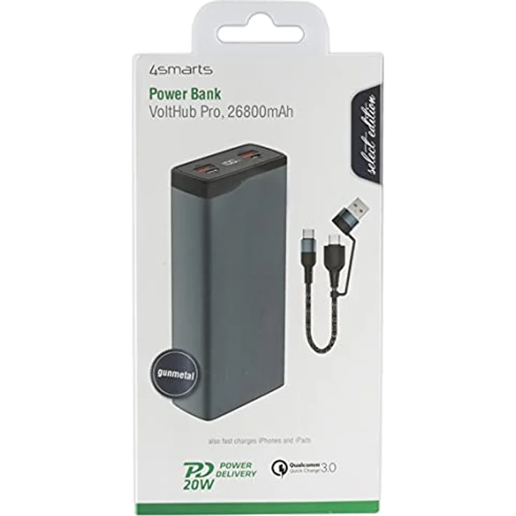 4smarts 468779 VoltHub Pro Elektrische Powerbank Lithium Polymer (LiPo) 26800 mAh schwarz metallic – Bild 2