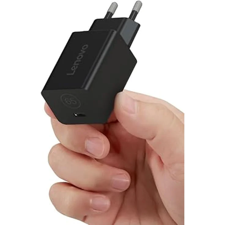 Lenovo GaN Nano 65W Adapter (P), Notebook-Netzteil mit USB-C und 1,8 m Kabel, Schwarz – Bild 2