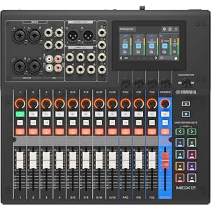 Yamaha MGX12 BK, 12-Kanal Digitalmischpult mit Bluetooth, integrierten DSP und 16-Spur Recording, Schwarz – Bild 2