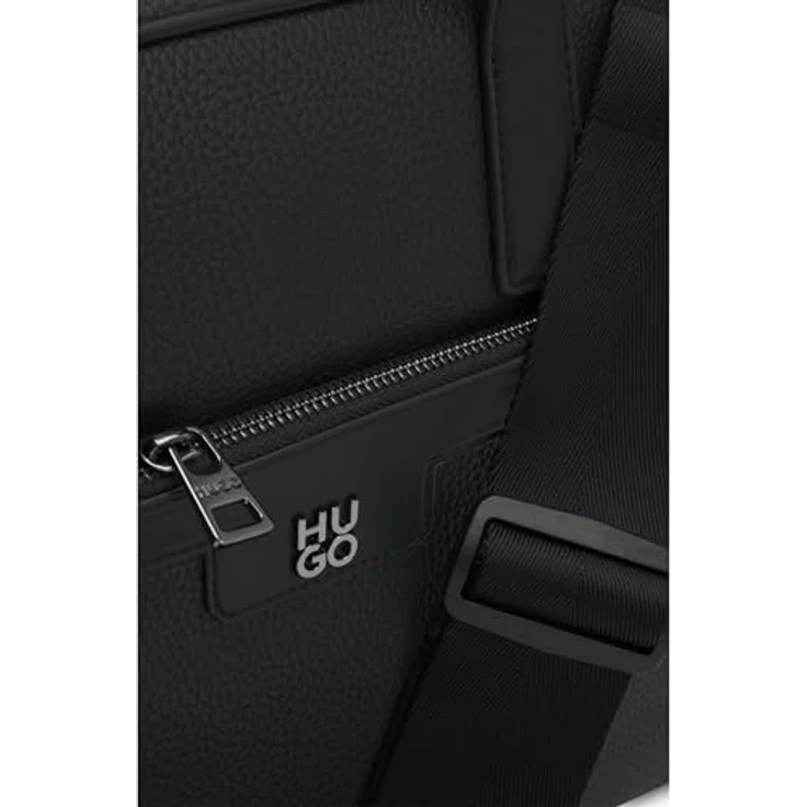 Hugo Nesh Aktentasche, Laptop-Tasche aus 100% Polyurethan, 37 cm, schwarz – Bild 7
