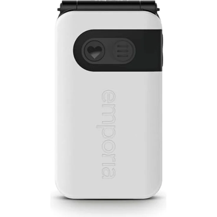 Emporia SIMPLICITYglam.4G Seniorenhandy ohne Vertrag, Klapphandy mit großen Tasten, Notruftaste, 2,8 Zoll Farbdisplay, hohe Lautstärke, Volte, 3 Schnellwahltasten, inkl. Ladestation, Weiß – Bild 3