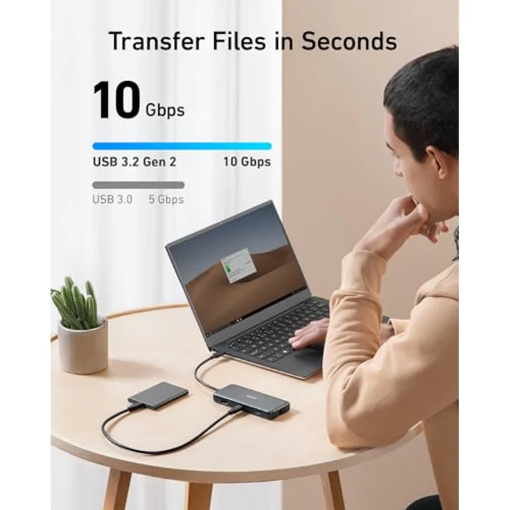 Anker 555 USB C Hub (8-in-1), Grau (A83830A3) – Bild 3