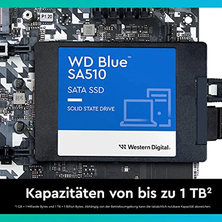 WD Blue SA510 SATA SSD 1 TB 2,5 Zoll (Lesen bis 560 MB/s, Schreiben bis 520 MB/s, Upgrade für PC/Laptop, dreimonatiges Probeabo von Dropbox Professional, Western Digital SSD Dashboard) – Bild 4