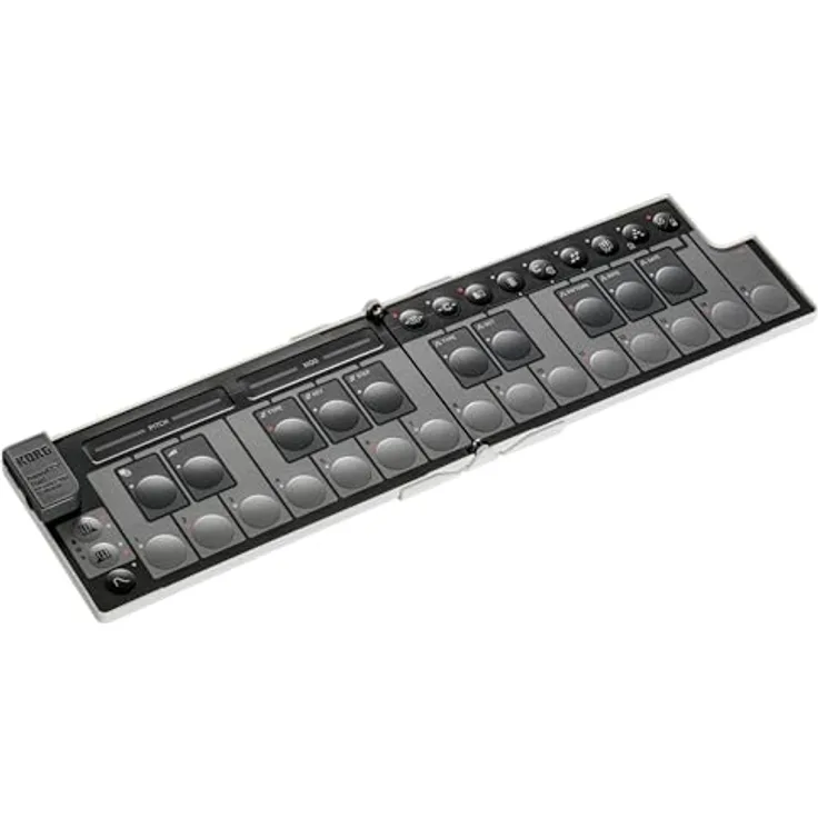 Korg nanoKEY Fold, Faltbarer 25 Tasten MIDI Keyboard Controller mit USB-C und TRS-MIDI, Weiß, anpassbare Anschlagdynamik, integrierter Arpeggiator und 15 Szenenspeicherplätze