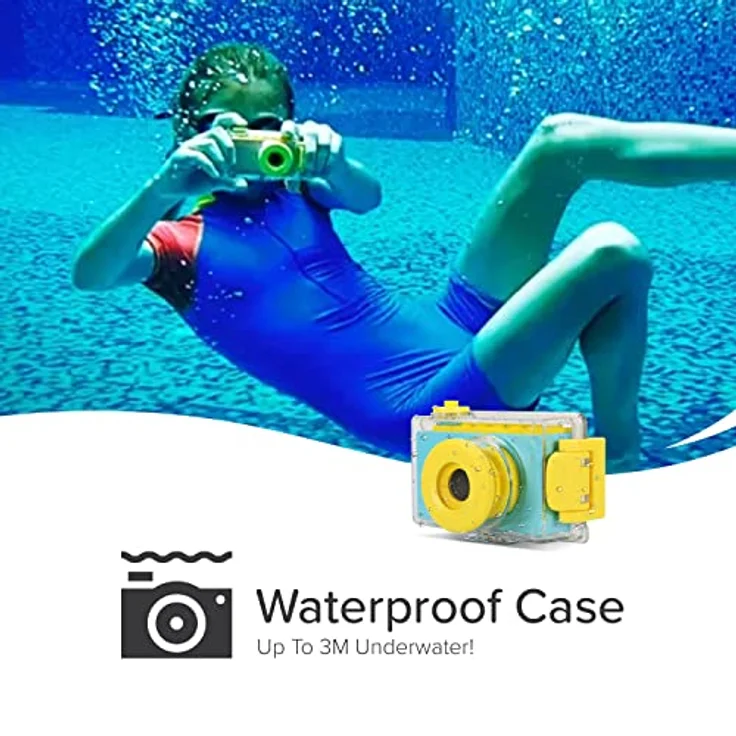 OAXIS myFirst Camera 2 - Kinder-Unterwasserkamera zum Schnorcheln, Shutterbug, wasserdicht, echte 8 MP, inkl. 16 GB Karte – Bild 3