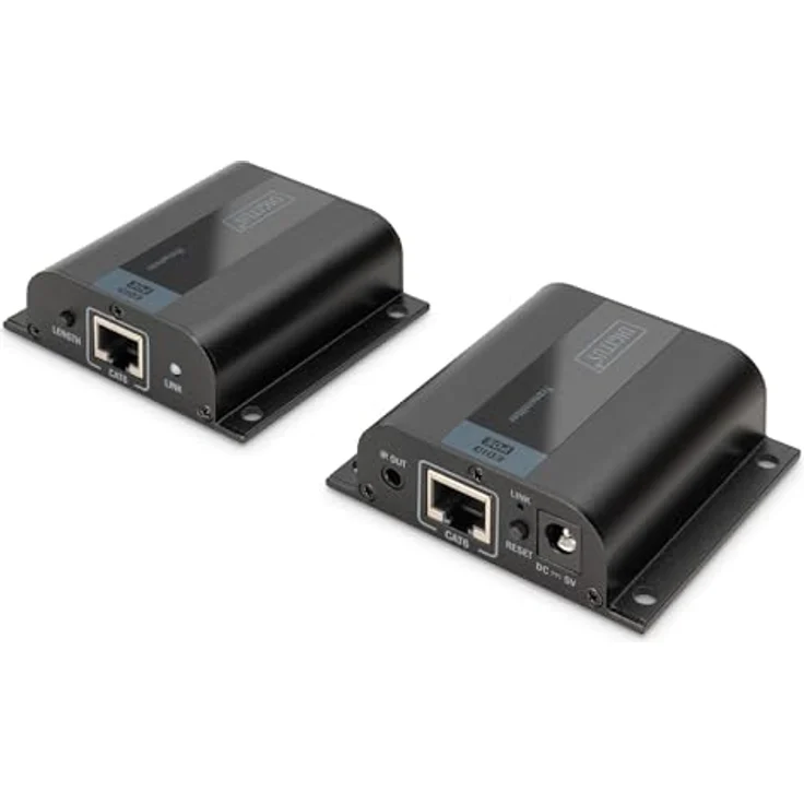 DIGITUS Professional DS-55100-1 - HDMI Extender - Full HD - Set (Sender-Empfänger) - nur 1 Netzteil erforderlich - bis zu 50 m Reichweite - Patchkabel (Cat 6, Cat 6A, Cat 7) - schwarz – Bild 5