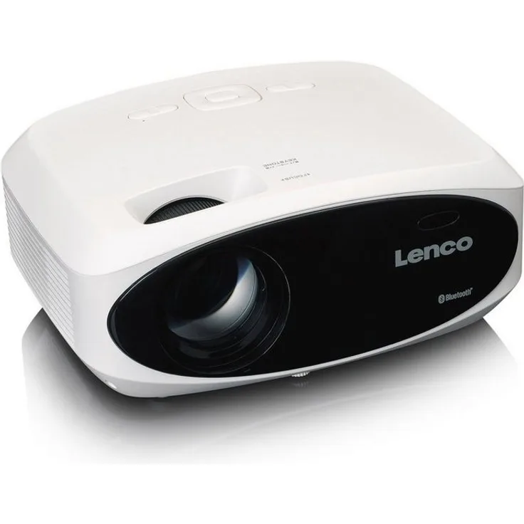 Lenco LPJ-900WH Full HD LCD Projektor mit HDMI USB und SD LCD-Beamer, 9000 lm, 04.05.2000, 1920 x 1080 px, weiß