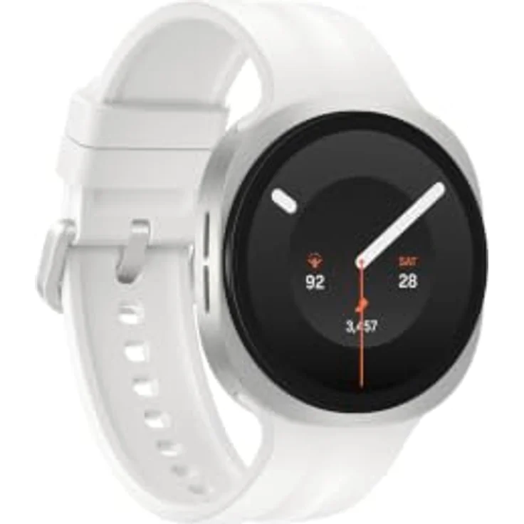 SAMSUNG Galaxy Watch9 40mm LTE Smartwatch aus Aluminium mit Nitrilkautschuk-Armband, Creme, für Handgelenke 130-180 mm – Bild 4