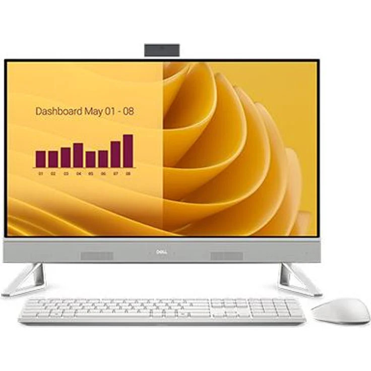 Dell EC27250 All-in-One-PC, Intel Core i5 120U, 27" Full HD, 16 GB DDR5-RAM, 512 GB SSD, Windows 11 Pro, Wi-Fi 6E, Weiß