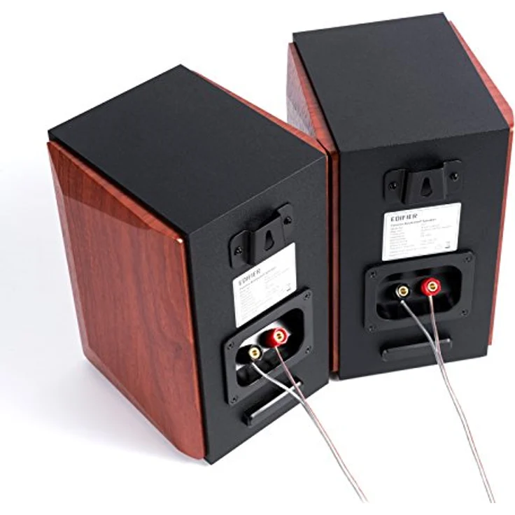 Edifier P17 Passive Regallautsprecher Paar 2-Wege-Lautsprecher mit eingebauter Wandhalterung, Perfekt für 5.1, 7.1 oder 11.1 Seiten- Heck Surround Setup, Benötigt Verstärker oder Empfänger zum Betrieb Regallautsprecher - 20 Watt - schwarz, Holz – Bild 6