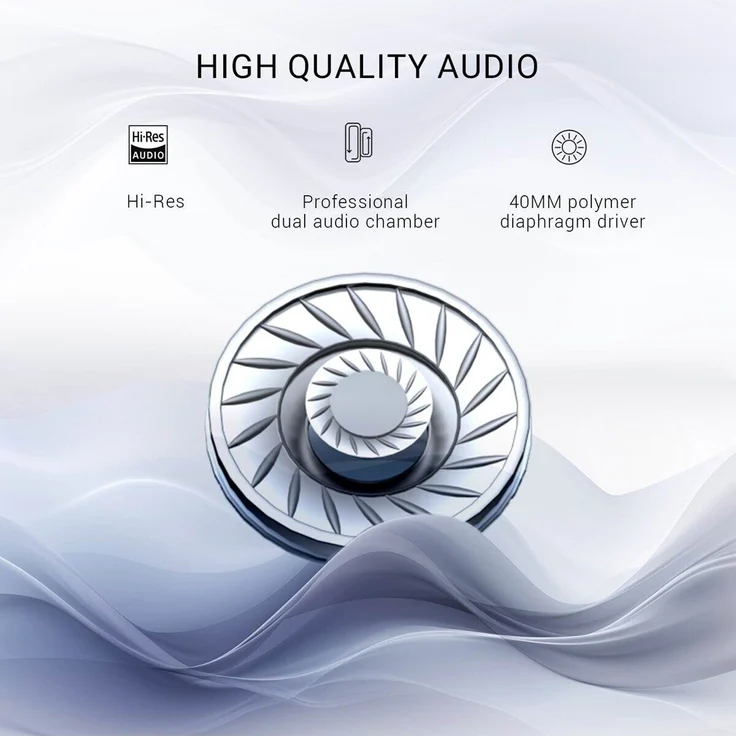 OneOdio A10 Over Ear-Kopfhörer, mit Bluetooth und Noise-Cancelling, 3,5 Millimeter Klinkenanschluss, Schwarz – Bild 3