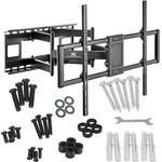 Maclean MC-482 TV Wandhalterung für 60-120" Flach & Curved Fernseher bis zu 120kg Max. VESA 900x600 Schwarz - Schwenkbar, Neigbar und Drehbar, Universal TV Halterung