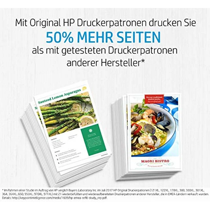 HP 912 Office Value Pack 3 Druckerpatronen mit hoher Reichweite (25 Blatt Druckerpapier glänzend (180g), 100 Blatt Druckerpapier Color Choice (90g) für HP OfficeJet Pro) blau, rot, gelb – Bild 6