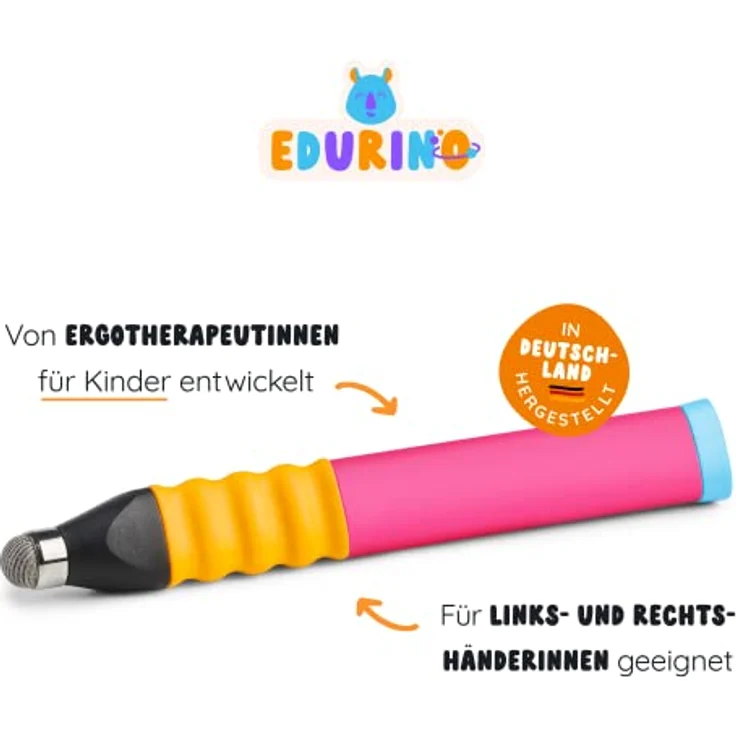 Edurino Ergonomischer Eingabestift I Special Edition | Tablet Stift für Kinder I Eingabestift für Edurino Figuren I Lernspiele ab 4 Jahren I Stylus Touch Pen (Pink) – Bild 2
