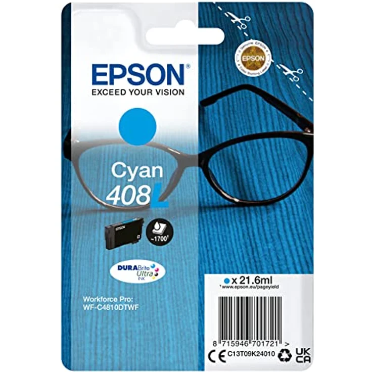 Singlepack Cyan 408L DURABrite Ultra Ink