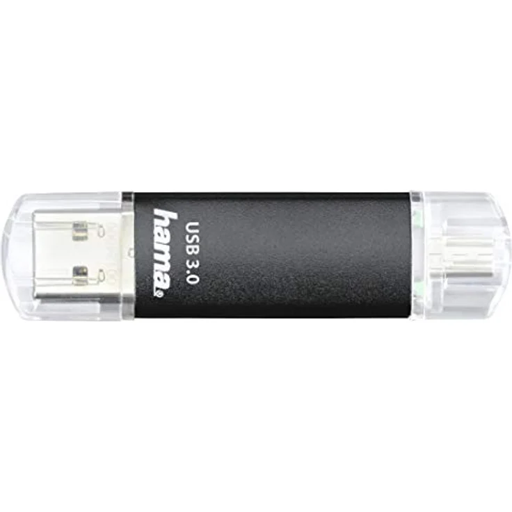 Hama 256GB USB-Speicherstick mit USB 3.0 und microUSB (2-in-1 USB-Stick, z.B. für Android Handy, Tablet, Computer, Notebook, PC, Laptop, MacBook, OTG, 40MB-s) Handy-Stick, Doppel Memory-Stick schwarz – Bild 2