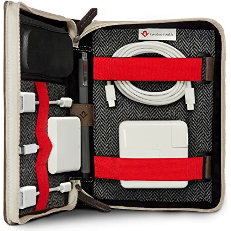 Twelve South BookBook CaddySack , Reisetasche für Ladegeräte, Kabeln und Adapter
