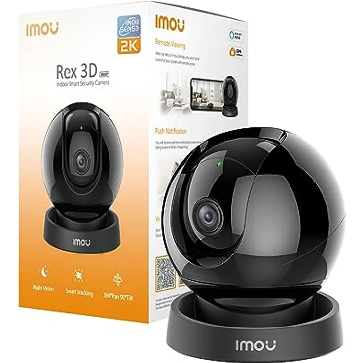 Imou Rex 3D 2K Motorisierte Videokamera, 3MP, Schwarz