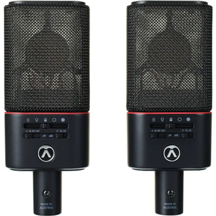 Austrian Audio OC818 Black Dual Set Plus, Stereo Kondensator-Großmembranmikrofon mit wechselbarer Richtcharakteristik und handgefertigter CKR12 Keramikkapsel, schwarz
